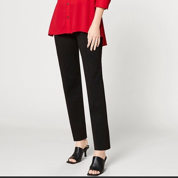 Investments Ponte Knit No Waist Slim Straight Pants L - Picture 9 of 9